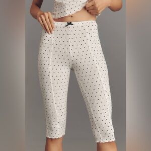 ANTHROPOLOGIE LyreBird Pointelle Capri Pant XS White NWT